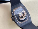 BBA Factory Richard Mille RM07 31.4mm Titanium&Carbon Fiber Black Rubber Strap Skeletonized Black Dial - Image 7