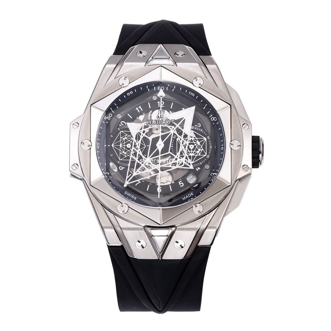 BBF-Factory-Hublot-Big-Bang-Sang-Bleu-II-45mm-418.NX_.1107.RX_.MXM19-Titaniu-8.jpg BBF Factory Hublot Big Bang Sang Bleu II 45mm 418.NX.1107.RX.MXM19 Titanium Case Black Rubber Strap Black Skeletonized Dial - Image 1
