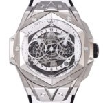 BBF Factory Hublot Big Bang Sang Bleu II 45mm 418.NX.2001.RX.MXM20 Titanium Case White Rubber Strap White Skeletonized Dial - Image 2