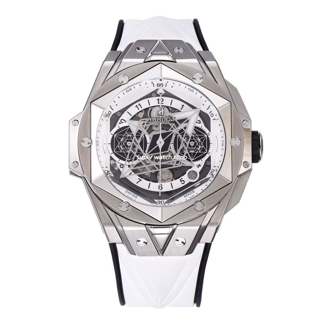 BBF-Factory-Hublot-Big-Bang-Sang-Bleu-II-45mm-418.NX_.2001.RX_.MXM20-Titaniu-7.jpg BBF Factory Hublot Big Bang Sang Bleu II 45mm 418.NX.2001.RX.MXM20 Titanium Case White Rubber Strap White Skeletonized Dial - Image 1
