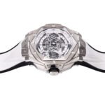 BBF Factory Hublot Big Bang Sang Bleu II 45mm 418.NX.2001.RX.MXM20 Titanium Case White Rubber Strap White Skeletonized Dial - Image 6