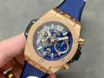 BBF Factory Hublot Big Bang Unico 42mm 441.OX.5181.RX Rose Gold Blue Rubber Strap Blue Dial - Image 3