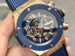 BBF Factory Hublot Big Bang Unico 441.OL.5181.RX 42mm Rose Gold Rubber Strap Skeletonized Blue Dial - Image 2