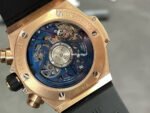BBF Factory Hublot Big Bang Unico 441.OL.5181.RX 42mm Rose Gold Rubber Strap Skeletonized Blue Dial - Image 7