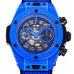 BBF Factory Hublot Big Bang Unico 45mm 411.ES.5119.RX Blue Ceramics Blue Rubber Strap Blue Skeletonized - Image 2
