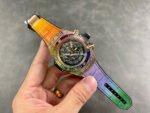 BBF Factory Hublot King Gold Rainbow Big Bang Unico 441.ox.9910.LR.0999 45mm Rose Gold/Diamond Leather Strap Skeletonized Arabic Numerals Dial - Image 4