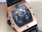 BBF Factory Hublot Spirit of Big Bang 642.OX.0180.RX 42mm Rose Gold Ceramic Rose Gold Black Rubber Strap Skeletonized Black Dial - Image 7