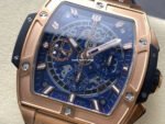 BBF Factory Hublot Spirit of Big Bang 642.OX.7180.RX 42mm Rose Gold Ceramic Rose Gold Blue Rubber Strap Skeletonized Blue Dial - Image 3