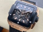 BBF Factory Hublot Square Bang 821.OM.0180.RX 42mm Rose Gold Rubber Strap Skeletonized Dial - Image 3