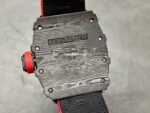 BBR Factory Richard Mille 42mm RM35-01 Black Carbon Fiber Red Canvas Strap Black Skeletonized - Image 7
