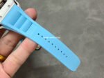 BBR Factory Richard Mille 42mm RM35-01 White Carbon Fiber Light Blue Canvas Strap White Skeletonized - Image 9