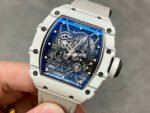 BBR Factory Richard Mille 42mm RM35-01 White Carbon Fiber White Canvas Strap White Skeletonized - Image 3