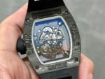 BBR Factory Richard Mille 43mm RM055 Black Carbon Fiber Black Rubber Strap Rose Gold Skeletonized Dial - Image 7