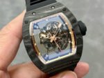 BBR Factory Richard Mille 43mm RM055 Black Carbon Fiber Black Rubber Strap Rose Gold Skeletonized Dial - Image 2