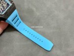BBR Factory Richard Mille 43mm RM055 Black Carbon Fiber Light Blue Rubber Strap Light Blue Skeletonized Dial - Image 9