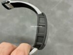 BBR Factory Richard Mille 43mm RM055 Black Carbon Fiber White Canvas Strap Silver Skeletonized Dial - Image 5