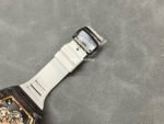 BBR Factory Richard Mille 43mm RM055 Black Carbon Fiber White Rubber Strap Rose Gold Skeletonized Dial - Image 8