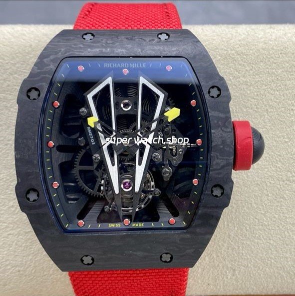 BBR-Factory-Richard-Mille-Tourbillon-RM27-03-40mm-Black-Carbon-Case-Textile-Strap-Skeletoniz-7.jpg BBR Factory Richard Mille Tourbillon RM27-03 40mm Black Carbon Case Textile Strap Skeletonized Dial - Image 1