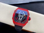BBR Factory Richard Mille Tourbillon RM27-03 40mm Red Carbon Case Textile Strap Skeletonized Dial - Image 4