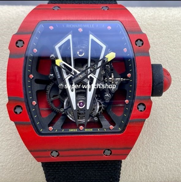 BBR-Factory-Richard-Mille-Tourbillon-RM27-03-40mm-Red-Carbon-Case-Textile-Strap-Skeletonized-Dia-1.jpg BBR Factory Richard Mille Tourbillon RM27-03 40mm Red Carbon Case Textile Strap Skeletonized Dial - Image 1