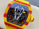 BBR Factory Richard Mille Tourbillon RM27-03 40mm Yellow Carbon Case Textile Strap Skeletonized Dial - Image 3