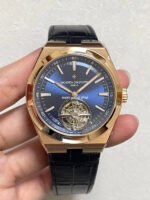 BBR Factory Vacheron Constantin Overseas Tourbillon 6000V-110R-B733 42.5mm Rose Gold Leather Strap Blue Dial