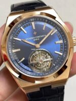 BBR Factory Vacheron Constantin Overseas Tourbillon 6000V-110R-B733 42.5mm Rose Gold Leather Strap Blue Dial - Image 2