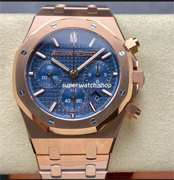 BF-Factory-Audemars-Piguet-Royal-Oak-Chronograph-26240OR.OO_.1320OR.05-41mm-Full-Rose-Gold-9.jpg BF Factory Audemars Piguet Royal Oak Chronograph 26240OR.OO.1320OR.05 41mm Full Rose Gold Blue Dial - Image 1