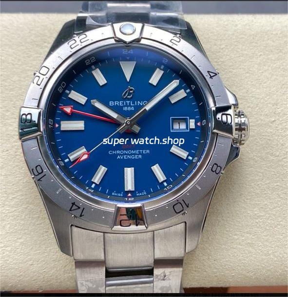 BLS-Factory-Breitling-Avenger-A32320101C1A1-44mm-Full-Steel-Red-GMT-Needle-Blue-Dial-4.jpg BLS Factory Breitling Avenger A32320101C1A1 44mm Full Steel Red GMT Needle Blue Dial - Image 1