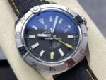 BLS Factory Breitling Avenger A323201A1B1X1 44mm Steel Calf Skin Strap Yellow GMT Needle Black Dial - Image 2