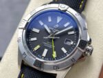 BLS Factory Breitling Avenger A323201A1B1X1 44mm Steel Calf Skin Strap Yellow GMT Needle Black Dial - Image 3