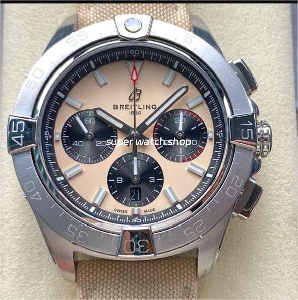 BLS-Factory-Breitling-Avenger-B01-Chronograph-AB0147101A1X1-44mm-Steel-C-3.jpg BLS Factory Breitling Avenger B01 Chronograph AB0147101A1X1 44mm Steel Calf Skin Strap Champagne Dial - Image 1