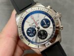 BLS Factory Breitling Chronomat 42 AB0134101G1S2 42mm Steel Rubber Strap Strap Black Eye Silver Dial - Image 2