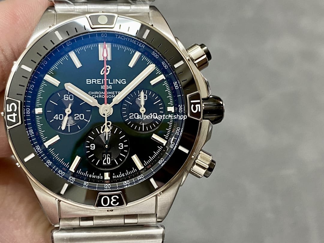 BLS-Factory-Breitling-Chronomat-42mm-Full-Steel-Black-Eye-Black-Dial-1.jpeg BLS Factory Breitling Chronomat 42mm Full Steel Black Eye Black Dial - Image 1