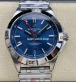 BLS Factory Breitling Chronomat GMT A32398101C1A1 40mm Red GMT Needle Full Steel Blue Dial