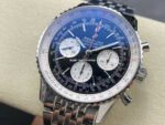 BLS Factory Breitling Navitimer Chronograph AB0121211B1A1 43mm Full Steel White Eye Black Dial - Image 3
