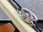 BLS Factory Breitling Navitimer Chronograph AB0121211B1A1 43mm Steel Leather Strap White Eye Black Dial - Image 5