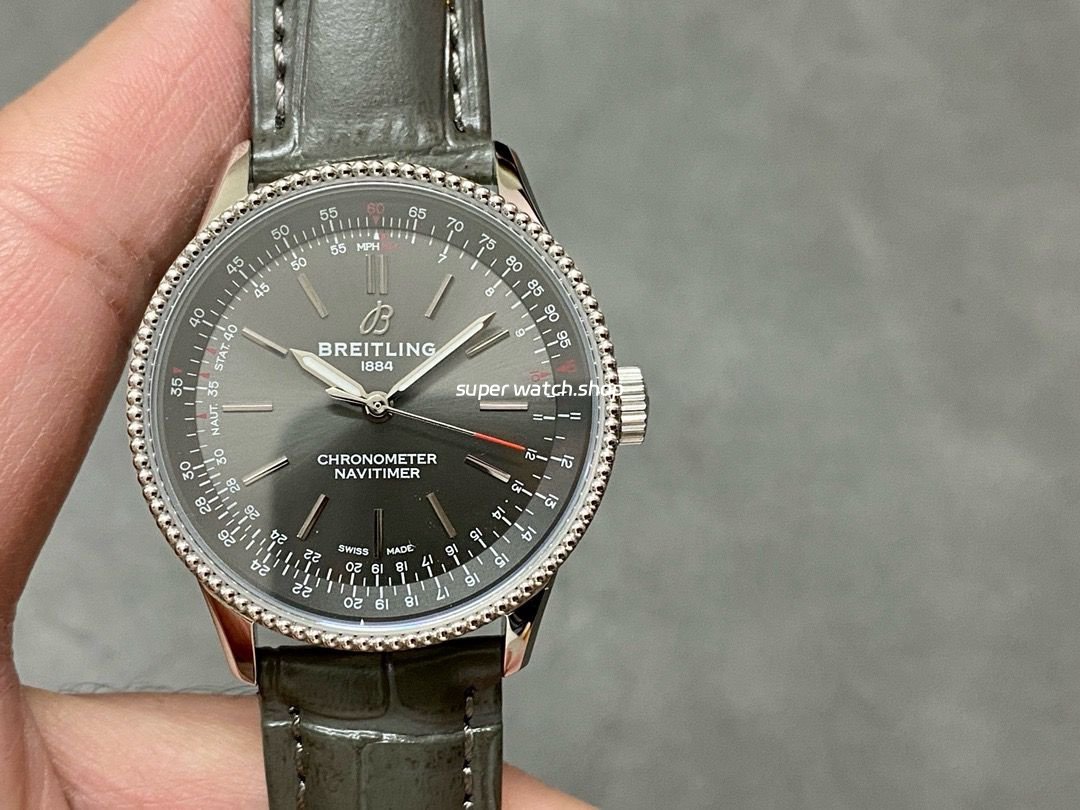 BLS-Factory-Breitling-Navitimer-R17395211A1P1-35mm-Steel-Leather-Strap-Grey-Dial-7.jpg BLS Factory Breitling Navitimer R17395211A1P1 35mm Steel Leather Strap Grey Dial - Image 1