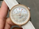 BLS Factory Breitling Navitimer U17395211A1P4 35mm Rose Gold Steel Leather Strap Mother of pearl Dial - Image 2