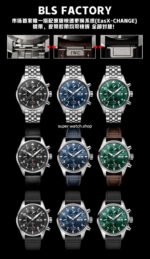 BLS Factory IWC Pilot Chronograph IW388111 41mm Steel Arabic Numerals Black Dial - Image 12