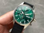BLS Factory IWC Pilot Chronograph IW388103 41mm Steel Rubber Strap Arabic Numerals Green Dial - Image 3