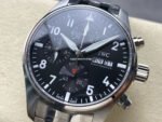 BLS Factory IWC Pilot Chronograph IW388111 41mm Steel Arabic Numerals Black Dial - Image 3