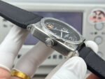 BRF Factory Bell Ross BR 03-93 GMT 42mm Steel Leather Strap Black Dial - Image 6