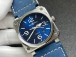 BRF Factory Bell Ross BR 03 BR0392-BLU-STSCA 42mm Steel Leather Strap Blue Dial - Image 3
