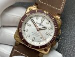 BRF Factory Bell Ross BR 03 BR0392-D-WH-BRSCA 42mm Bronze Leather Strap Silver Dial - Image 4