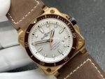 BRF Factory Bell Ross BR 03 BR0392-D-WH-BRSCA 42mm Bronze Leather Strap Silver Dial - Image 3