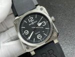 BRF Factory Bell Ross BR 03 BR03A-BL-STSRB 42mm Steel Rubber Strap Black Dial - Image 3