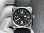 BRF Factory Bell Ross BR 03 BR03A-BL-STSRB 42mm Steel Rubber Strap Black Dial - Image 2