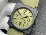BRF Factory Bell Ross BR 03 BR03A-MIL-CESRB 42mm Ceramic Rubber Strap Green Dial - Image 4