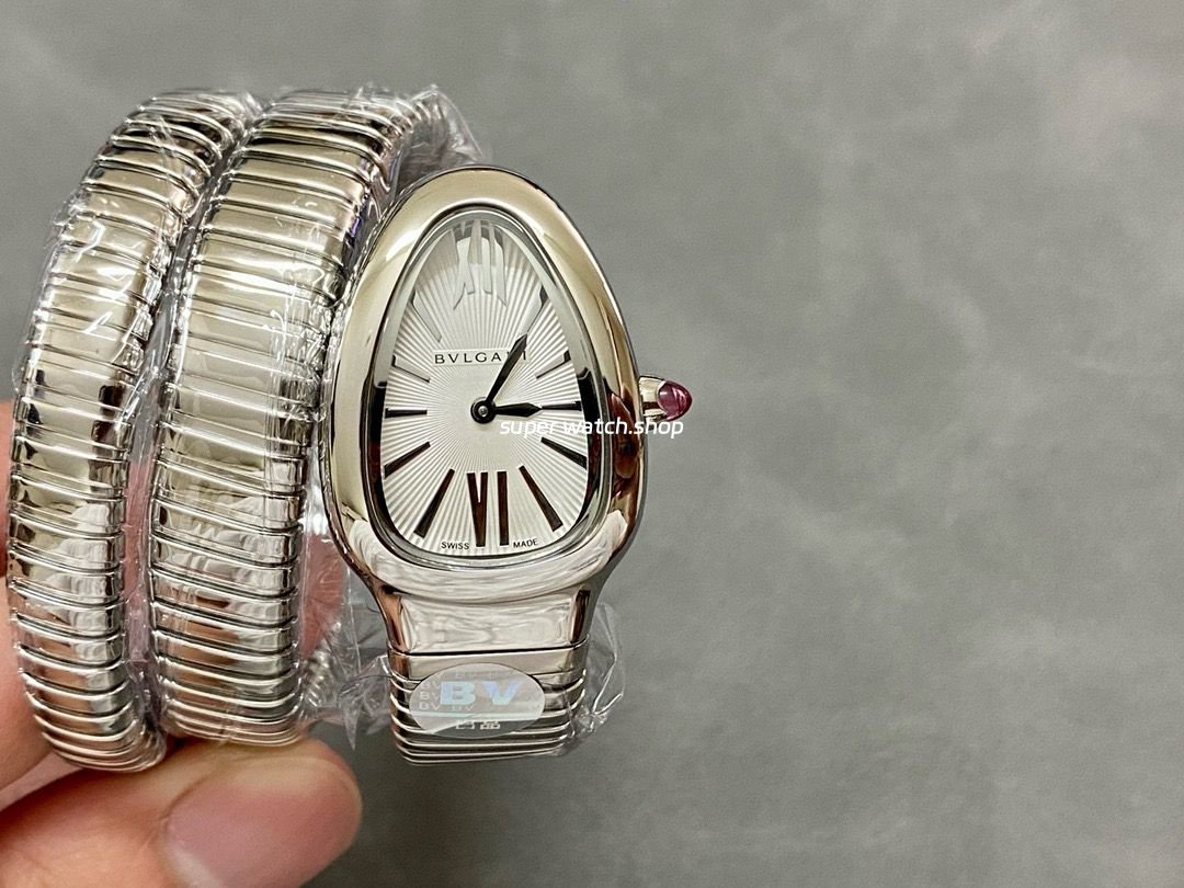 BV-Factory-Bvlgari-Quartz-Serpenti-101817-35mm-Steel-Roman-Numerals-White-Dial-4.jpg BV Factory Bvlgari Quartz Serpenti 101817 35mm Steel Roman Numerals White Dial - Image 1